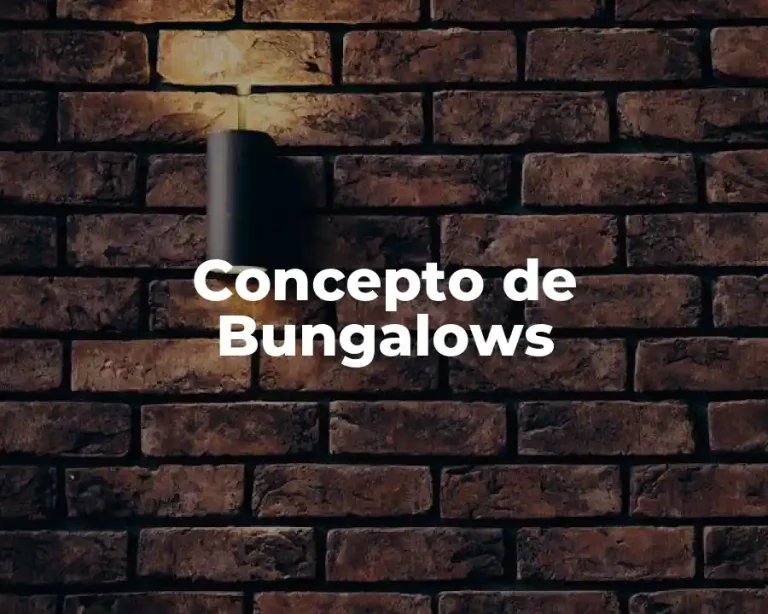 Concepto de Bungalows