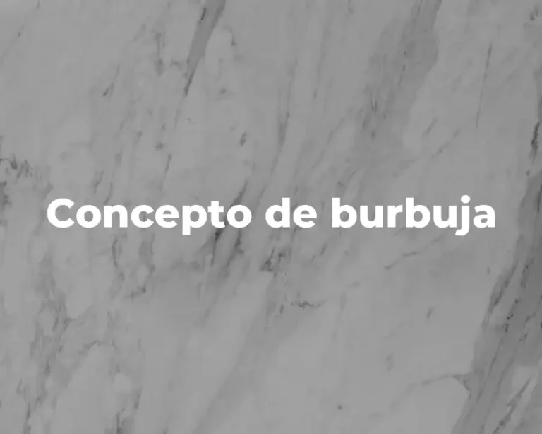 Concepto de burbuja