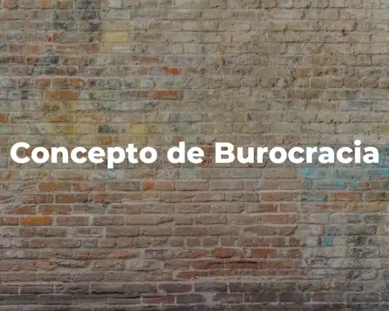 Concepto de Burocracia