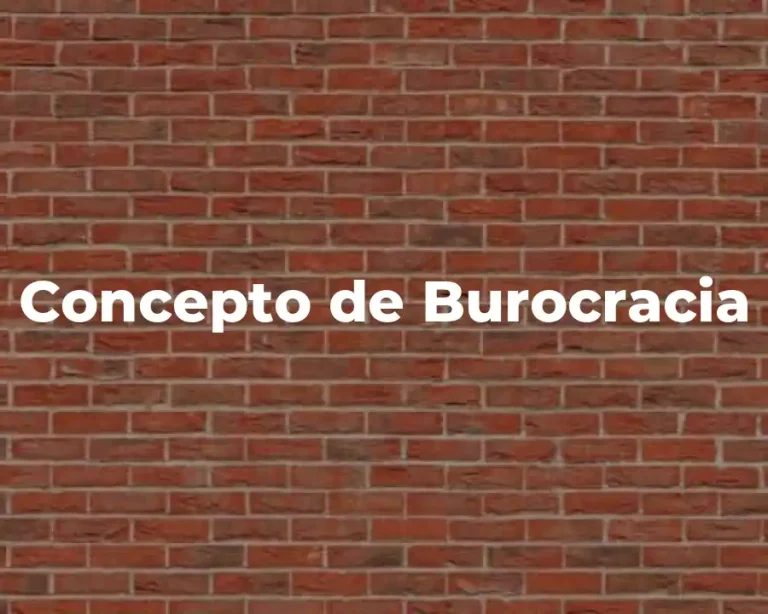 Concepto de Burocracia
