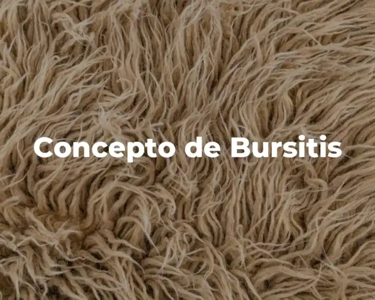 Concepto de Bursitis