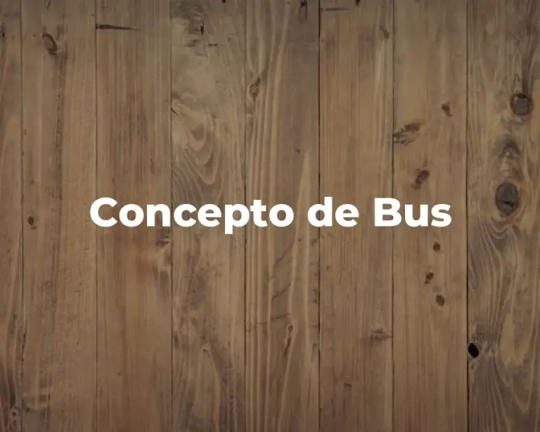 Concepto de Bus