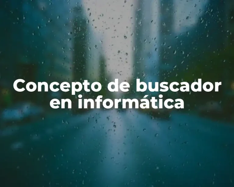 Concepto de buscador en informática
