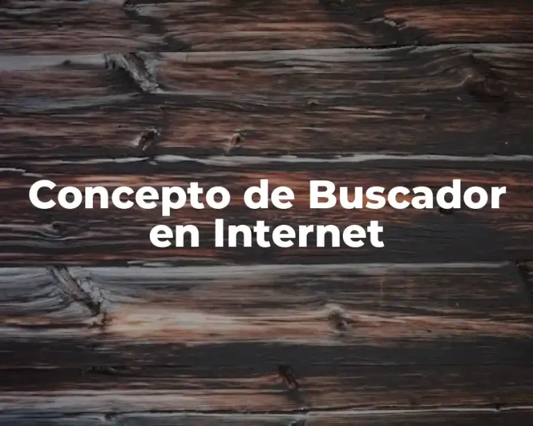 Concepto de Buscador en Internet