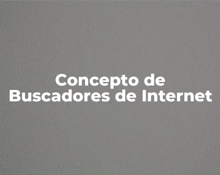 Concepto de Buscadores de Internet