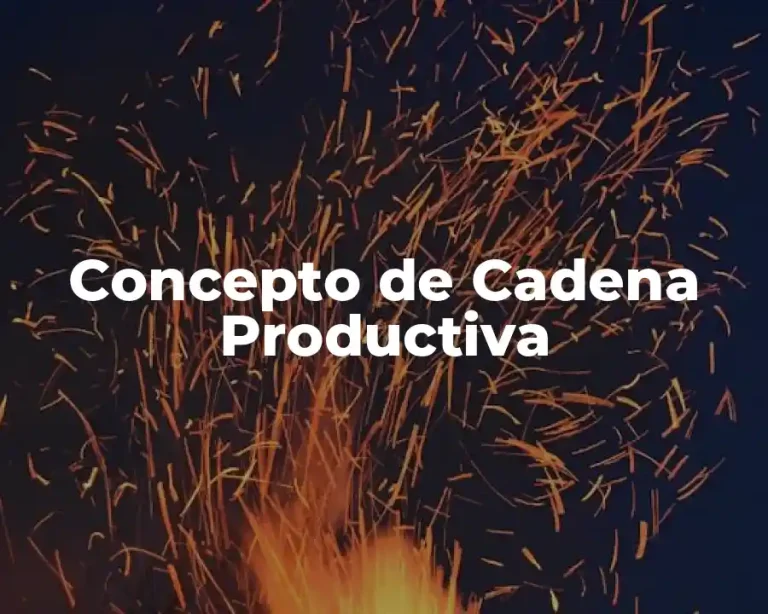 Concepto de Cadena Productiva