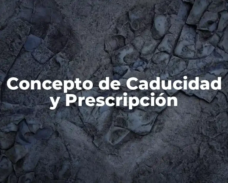 Concepto de Caducidad y Prescripción