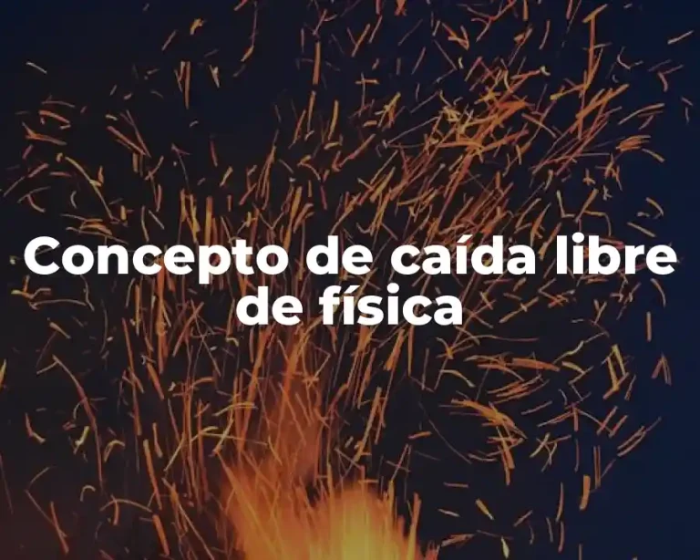 Concepto de caída libre de física
