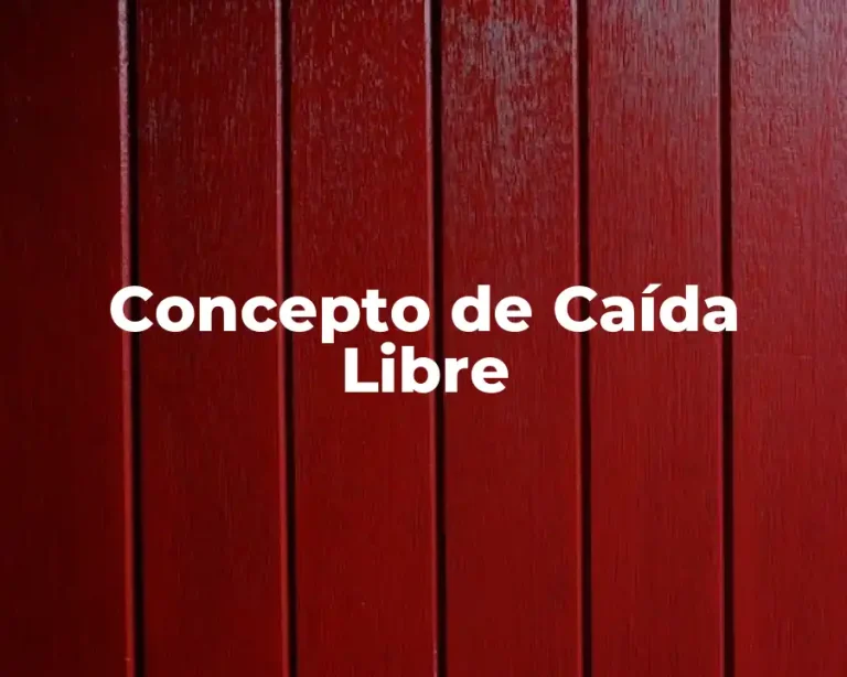 Concepto de Caída Libre