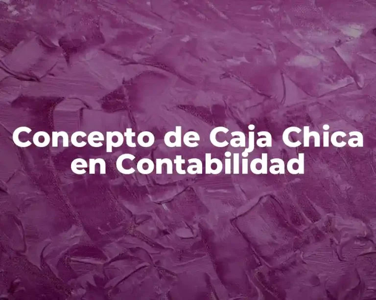 Concepto de Caja Chica en Contabilidad