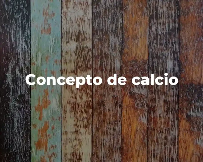 Concepto de calcio