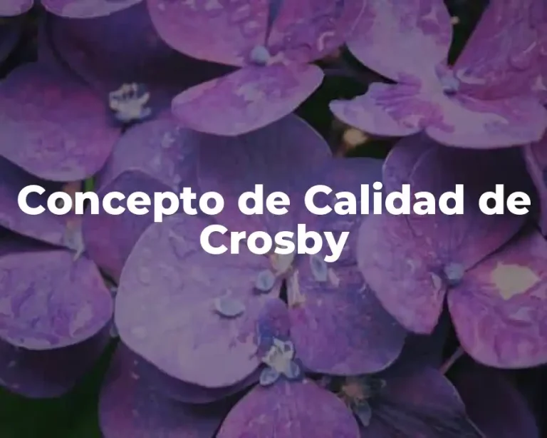 Concepto de Calidad de Crosby