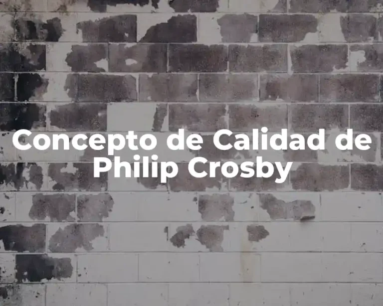 Concepto de Calidad de Philip Crosby