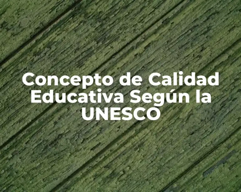 Concepto de Calidad Educativa Según la UNESCO