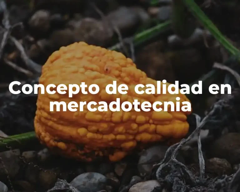 Concepto de calidad en mercadotecnia