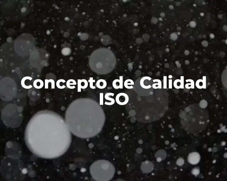 Concepto de Calidad ISO