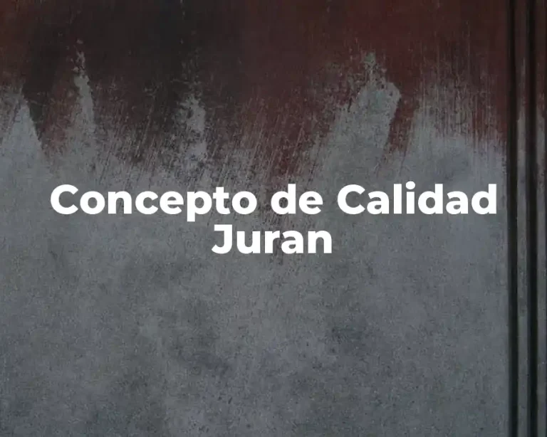 Concepto de Calidad Juran