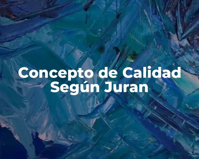 Concepto de Calidad Según Juran
