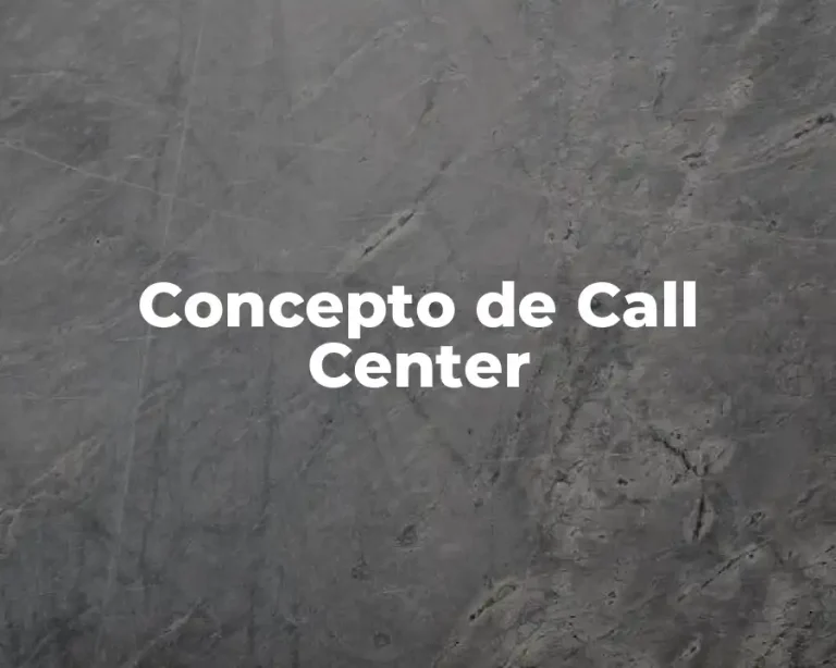 Concepto de Call Center