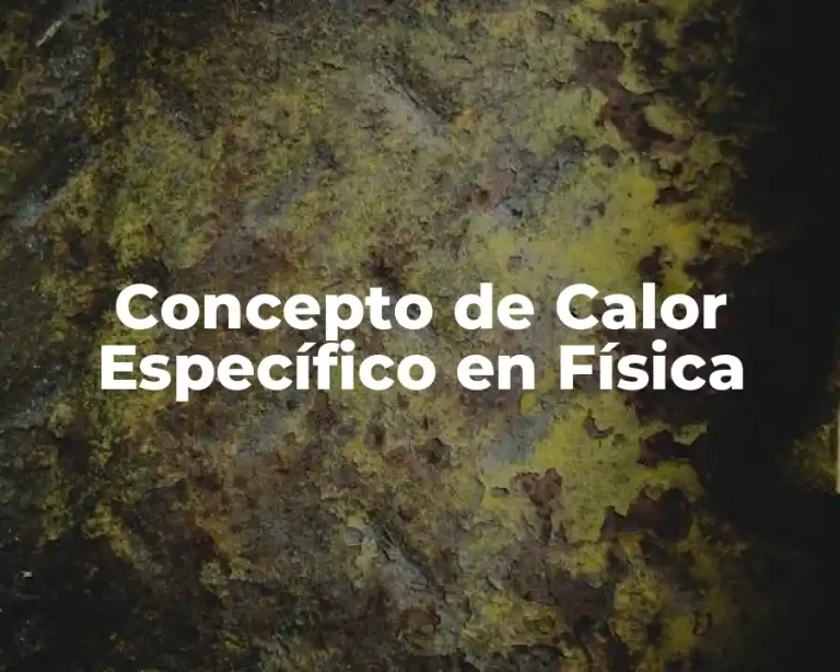 Concepto de Calor Específico en Física
