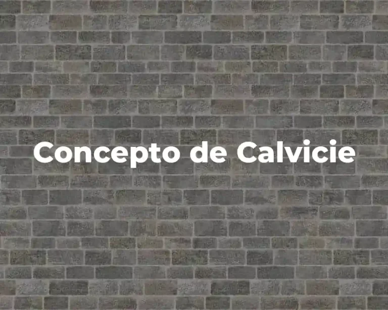 Concepto de Calvicie
