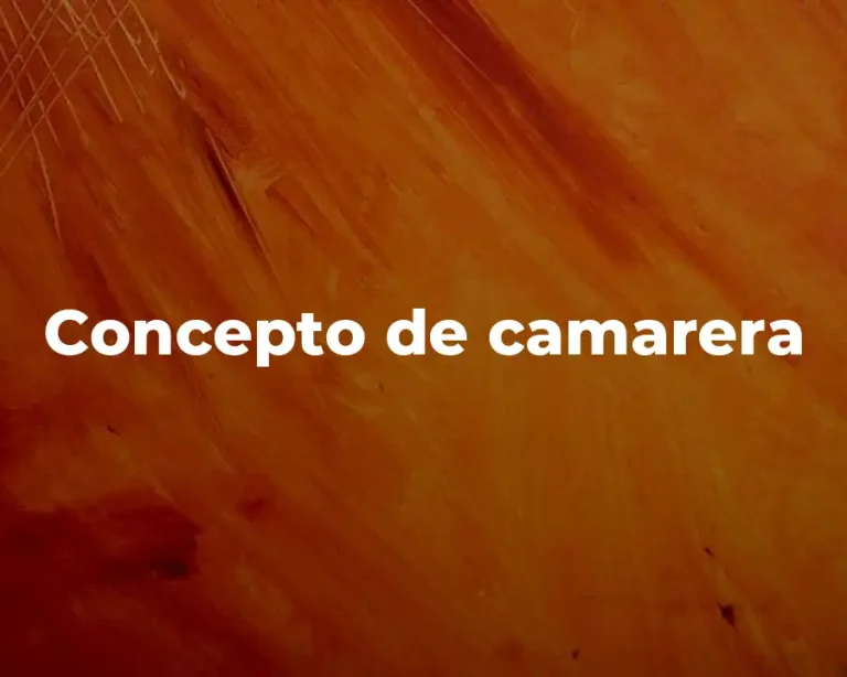 Concepto de camarera
