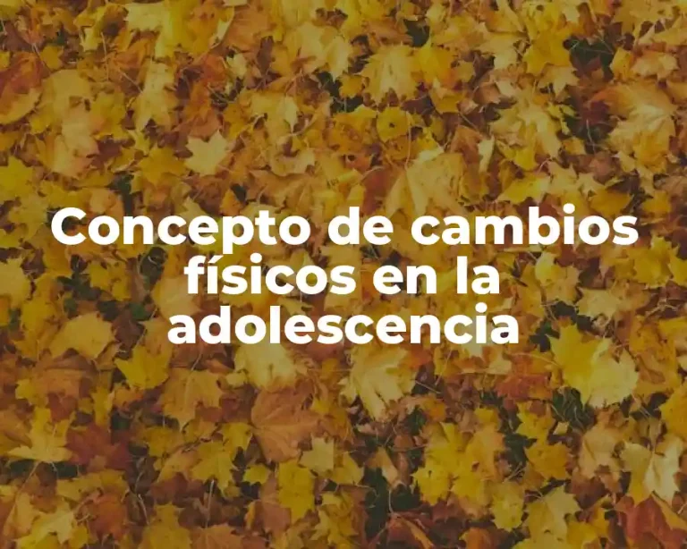 Concepto de cambios físicos en la adolescencia