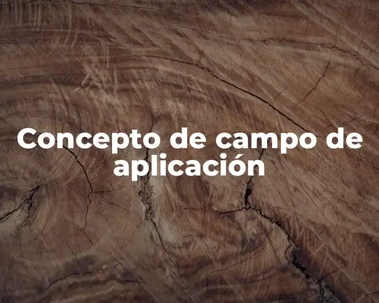 Concepto de campo de aplicación