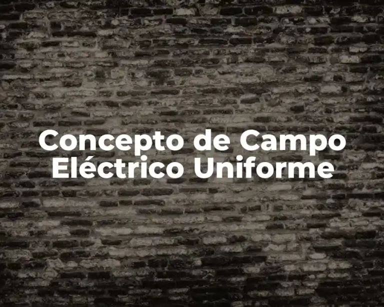 Concepto de Campo Eléctrico Uniforme
