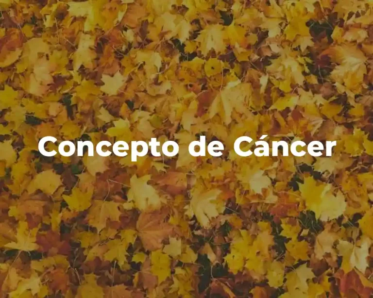 Concepto de Cáncer