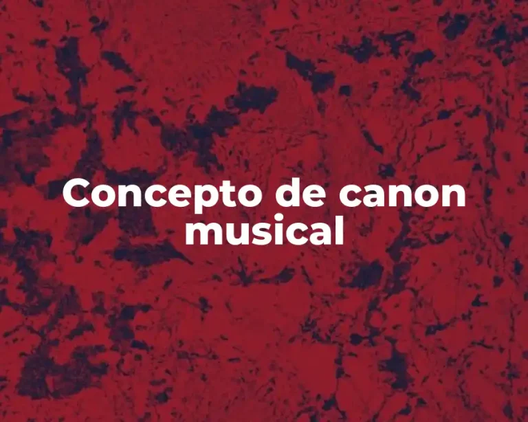 Concepto de canon musical