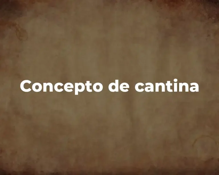 Concepto de cantina