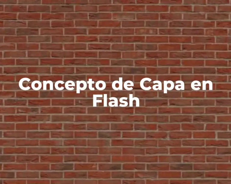 Concepto de Capa en Flash