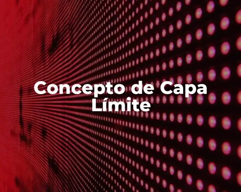 Concepto de Capa Límite