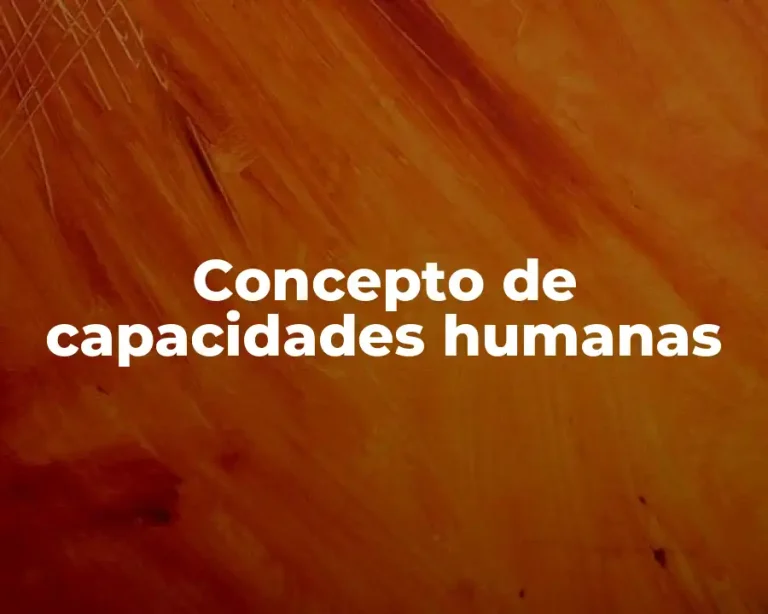Concepto de capacidades humanas