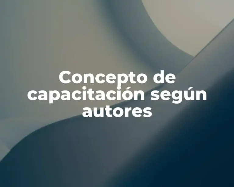 Concepto de capacitación según autores