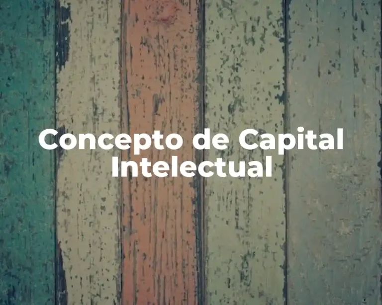 Concepto de Capital Intelectual
