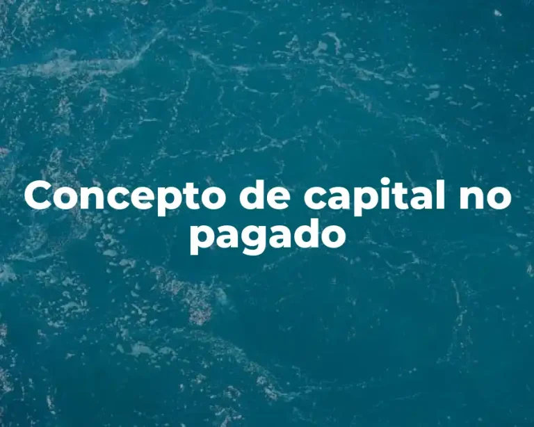 Concepto de capital no pagado