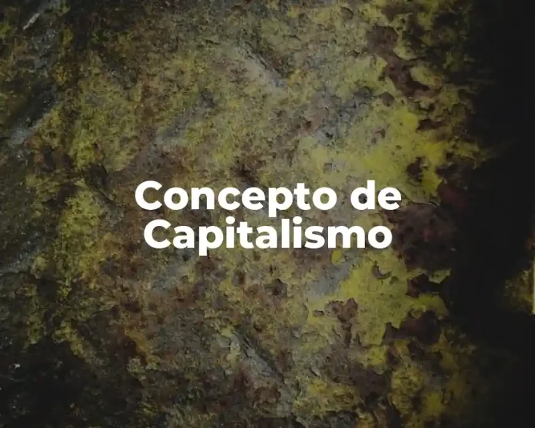 Concepto de Capitalismo