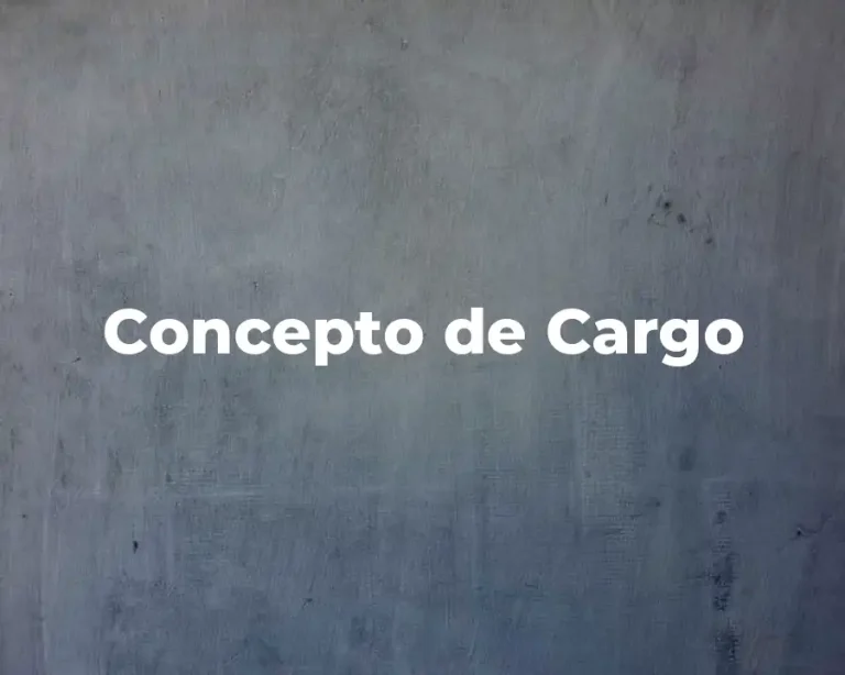 Concepto de Cargo