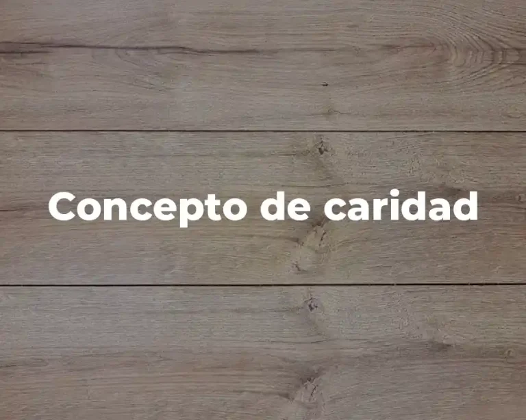 Concepto de caridad