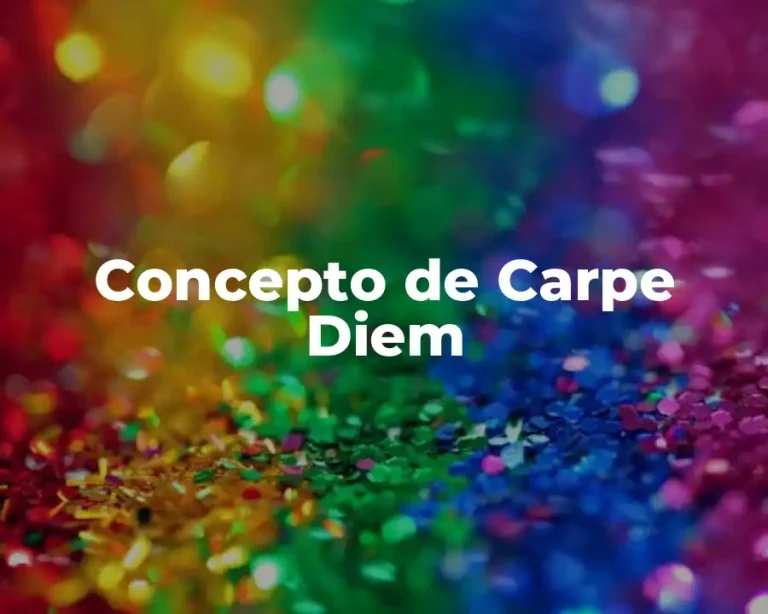 Concepto de Carpe Diem
