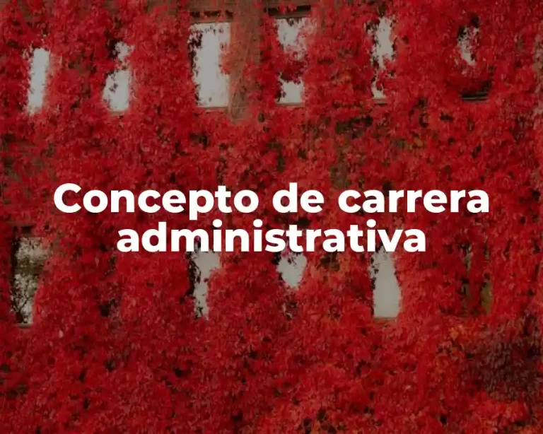 Concepto de carrera administrativa