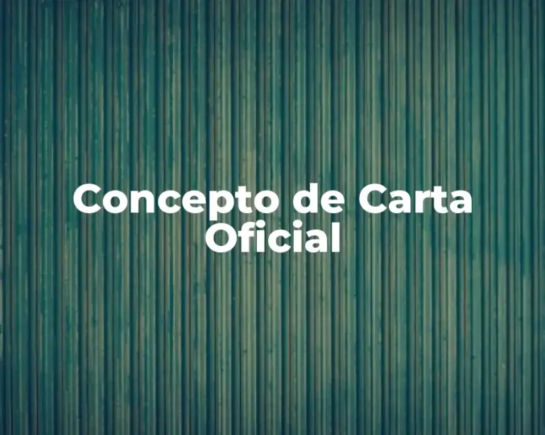 Concepto de Carta Oficial