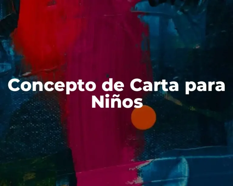 Concepto de Carta para Niños