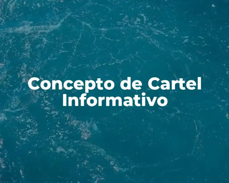 Concepto de Cartel Informativo