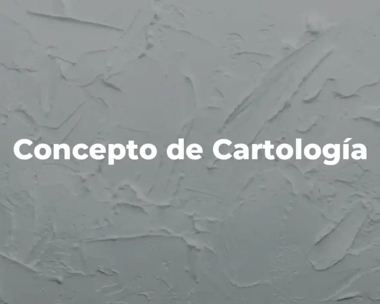 Concepto de Cartología