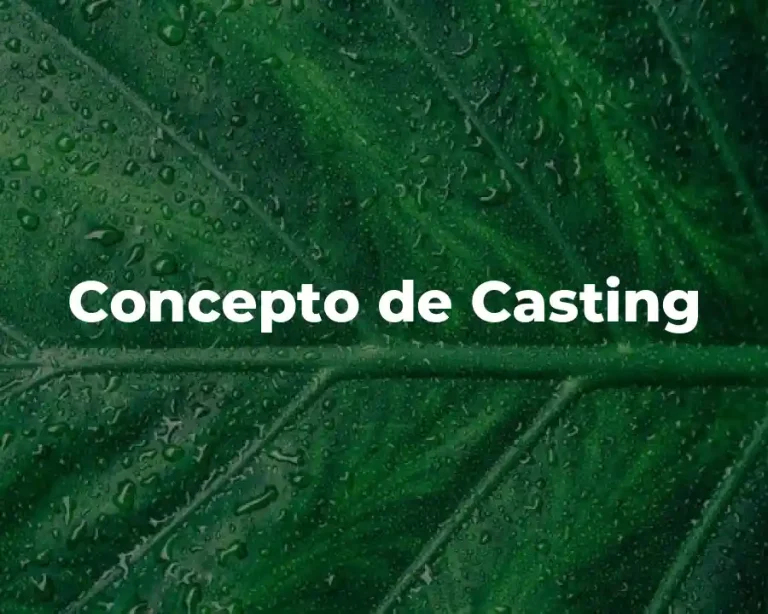 Concepto de Casting