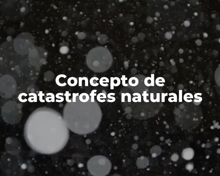 Concepto de catastrofes naturales