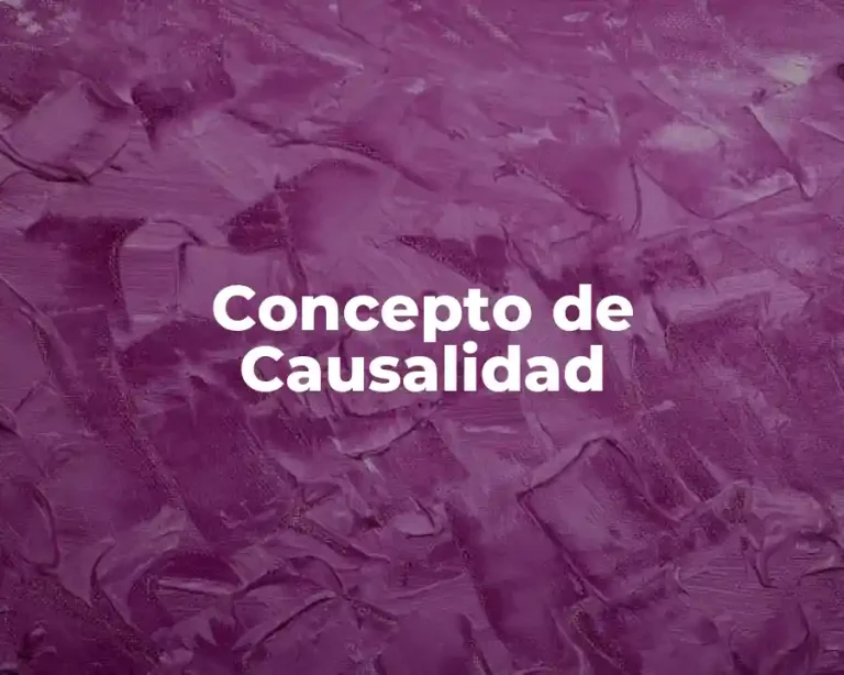 Concepto de Causalidad